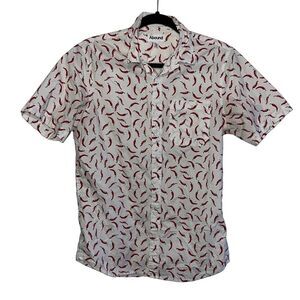 Abound Red Hot Chili Peppers Short Sleeve Button Down Shirt
